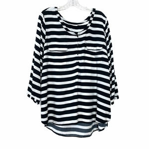 St Johns Bay 3/4 Sleeve Blouse Sz XL